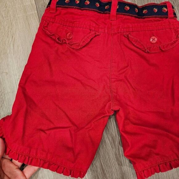 Janie and Jack Girls 3T Red Strawberry Shorts with ruffles - Picture 7 of 7